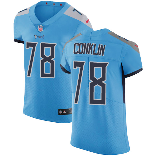 Nike Titans #78 Jack Conklin Light Blue Team Color Men's Stitched NFL Vapor Untouchable Elite Jersey